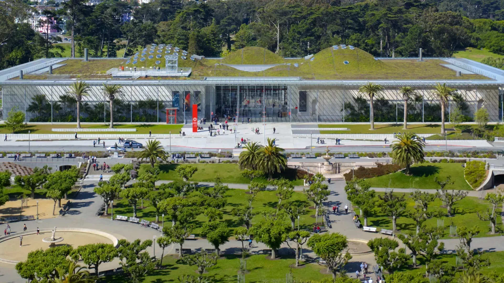 Die Außenseite der California Academy of Sciences.